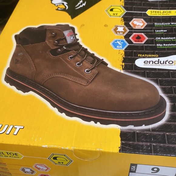 HERMAN Survivors Steel Toe Leather -Oil Resistant & Slip Resistant Work Boot -9 - Picture 6 of 6
